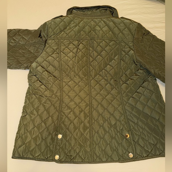 Michael Kors Missy Quilted Jacket - Olive Green XL - Picture 4 of 9